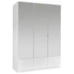 Möbelix Drehtürenschrank Mit Spiegeltür 135cm Imago, Weiß Dekor