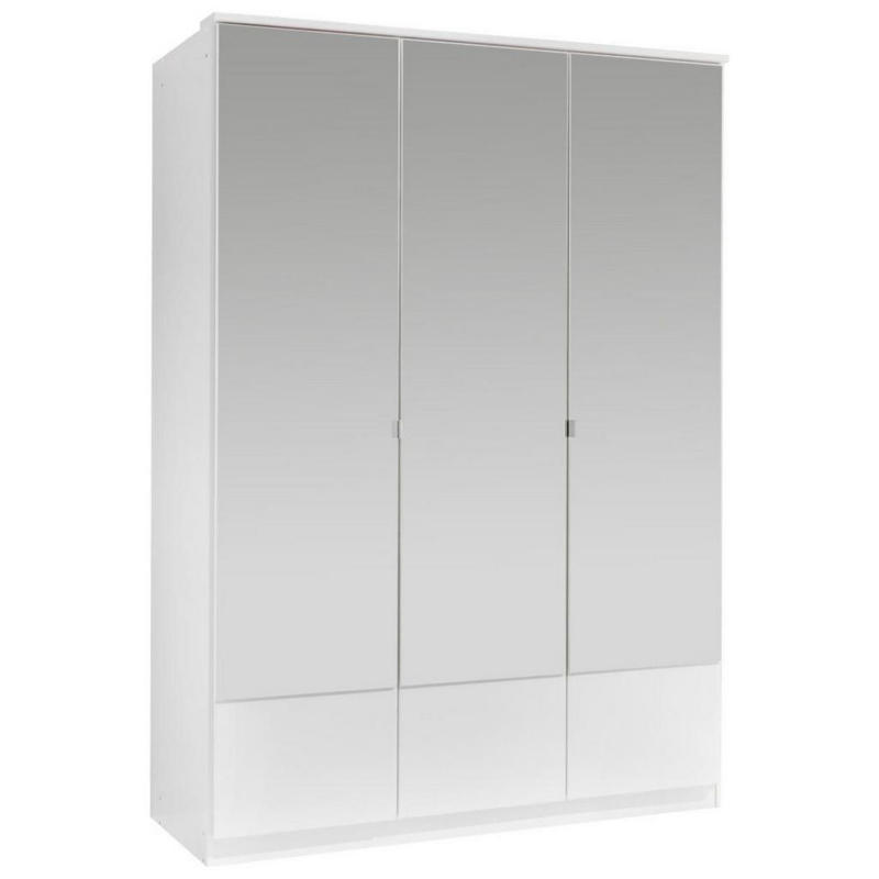 Drehtürenschrank Mit Spiegeltür 135cm Imago, Weiß Dekor