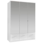 Möbelix Drehtürenschrank Mit Spiegel 135cm Imago, Weiß Dekor