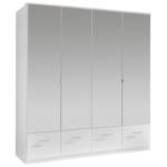 Möbelix Drehtürenschrank Mit Spiegel + Laden 180cm Imago, Weiß