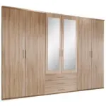 Möbelix Drehtürenschrank Mit Spiegel + Laden 270cm Ben, Eiche Dekor