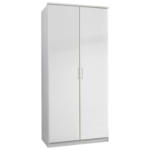 Möbelix Drehtürenschrank 90cm Osaka, Weiß Dekor