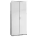 Möbelix Drehtürenschrank 90cm Osaka, Weiß Dekor