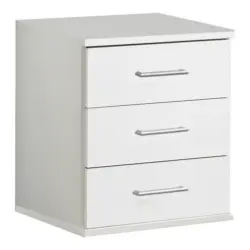 Nachtkästchen Weiß Dekor H: 55 Cm Osaka