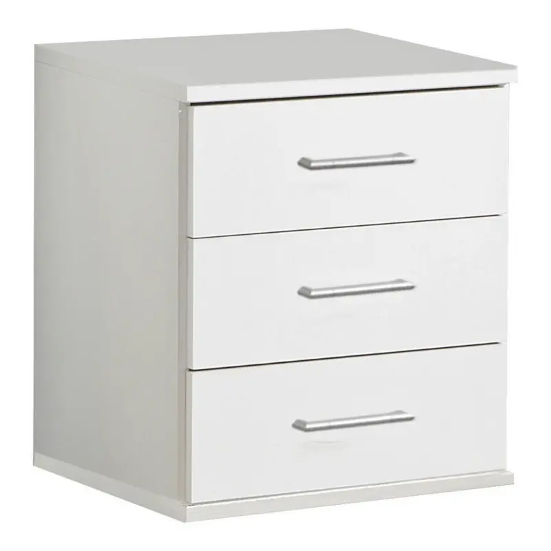 Nachtkästchen Weiß Dekor H: 55 Cm Osaka