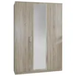 Möbelix Drehtürenschrank Mit Spiegel 135cm Osaka, Sägerau Dekor