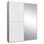 Möbelix Schwebetürenschrank M. Spiegel 170cm Starter, Weiß Dekor