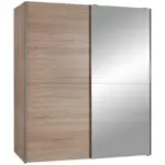 Möbelix Schwebetürenschrank Mit Spiegel 170cm Starter, Eiche Dekor