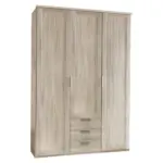 Möbelix Drehtürenschrank Mit Schubladen 135cm Nadja, Eiche Dekor
