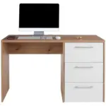 Möbelix Schreibtisch Mit Stauraum B 124cm H 73cm Box, Eiche Dekor