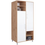 Möbelix Kleiderschrank Mit Fächern 98cm Box, Weiß/eiche Dekor