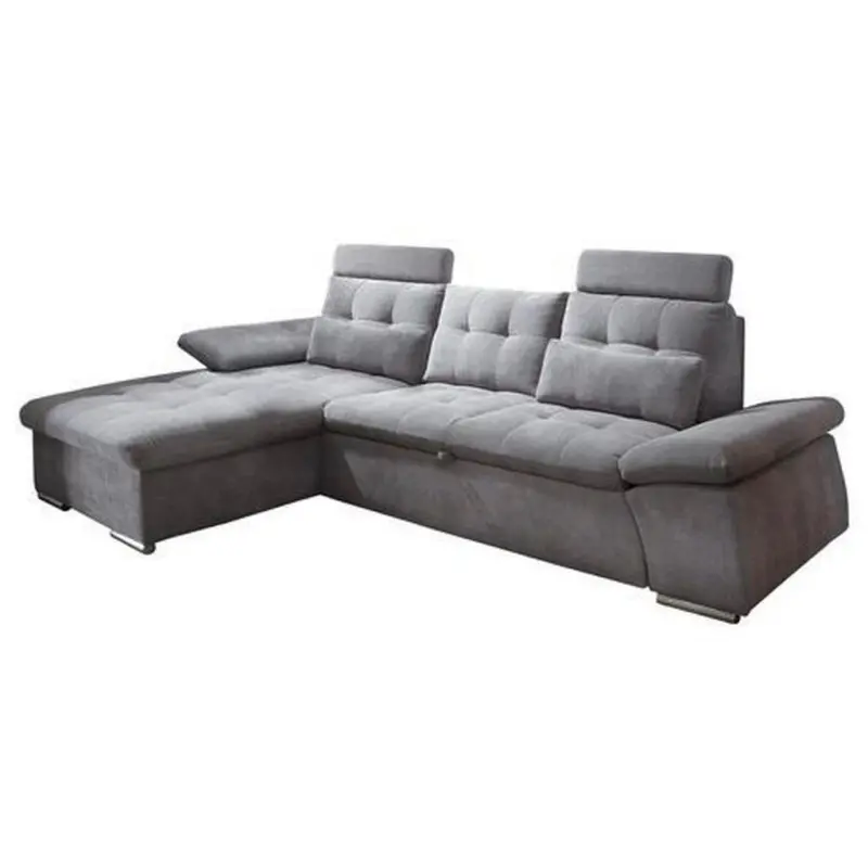 Ecksofa mit Schlaffunktion Nalo Longchair Webstoff