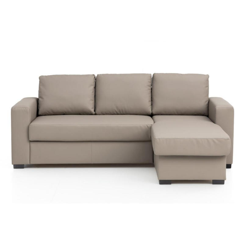 Ecksofa mit Schlaffunktion + Bettkasten Cristiano Lederlook