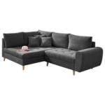 Möbelix Ecksofa mit Holzfüßen + Kissen Alice, Webstoff