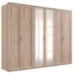 Möbelix Drehtürenschrank Mit Spiegel 270cm Nadja, Eiche Dekor