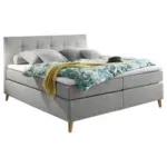 Möbelix Boxspringbett mit Topper 180x200cm Missouri 1, Hellgrau