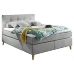 Möbelix Boxspringbett Mit Topper 140x200cm Missouri, Hellgrau