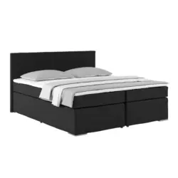 Boxspringbett Mit Topper 180x200 Nero, Schwarz