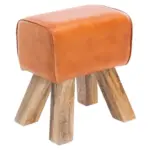 Möbelix Hocker Wl5.108 Leder Braun Sitz Gepolstert H: 47 Cm