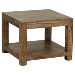 Couchtisch Holz Massiv Mit Ablageplatte Mumbai, Sheesham