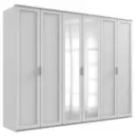 Möbelix Drehtürenschrank Mit Spiegel 270cm Nadja, Weiß