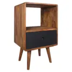 Möbelix Nachtkästchen Sheesham Massiv/schwarz H: 70 Cm Repa