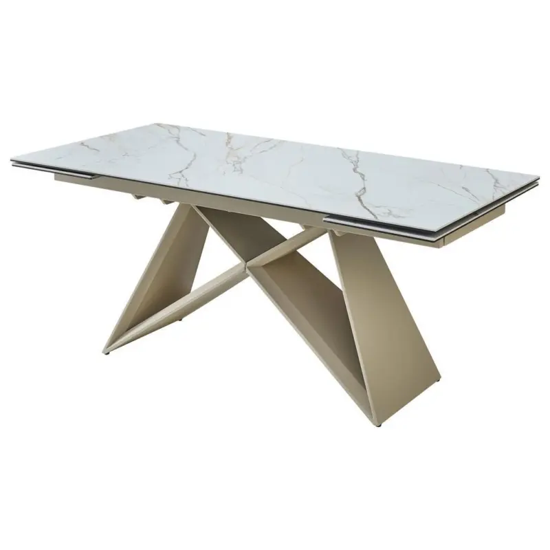Esstisch Jamiro Ausziehbar 180-260x76x90 Cm Beige/wei&szlig;