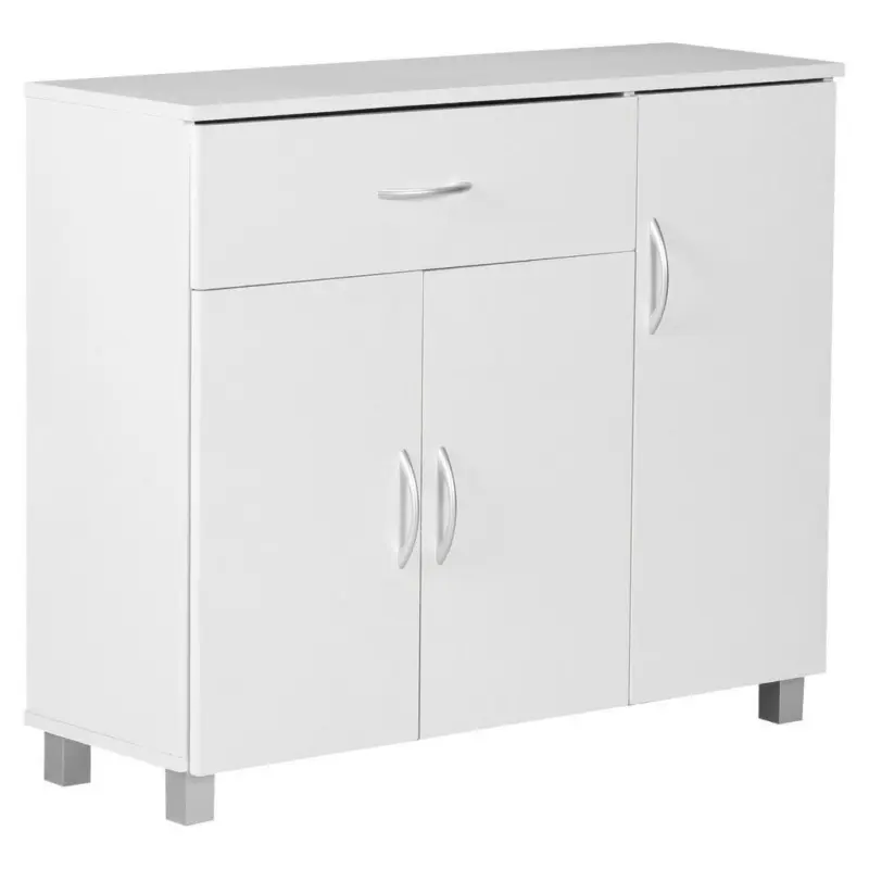 Sideboard Dekor Mit 3 Türen 90 Cm Jarry Weiß