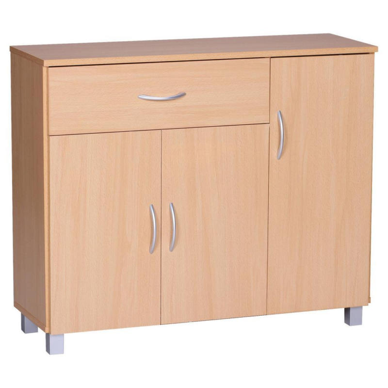 Sideboard Dekor Mit 3 Türen 90 Cm Jarry Buchefarben