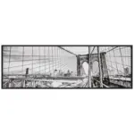 Möbelix Leinwandbild Brooklyn Bridge Schwarz/weiß 120x40 Cm