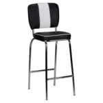 Möbelix Barhocker Mit Lehne American Diner Schwarz/weiß