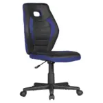 Möbelix Jugenddrehstuhl Luan Lederlook Schwarz/blau Bis 60 Kg
