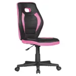 Möbelix Jugenddrehstuhl Luan Lederlook Schwarz/pink Bis 60 Kg