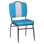 Möbelix Esszimmerstuhl Elvis Blau/weiß Gepolstert