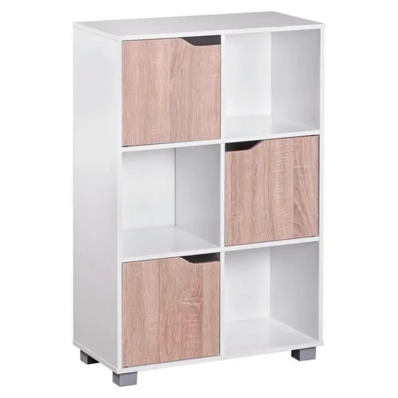 Regal Mit Schrankteilen Samo B 60cm, Weiß/eiche Dekor