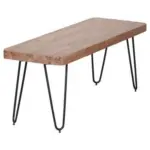 M&ouml;belix Sitzbank Echtholz Akaziefarben Bagli B: 160 Cm