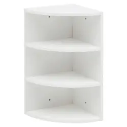 Eckregal B: 30 Cm Weiß Lackiert