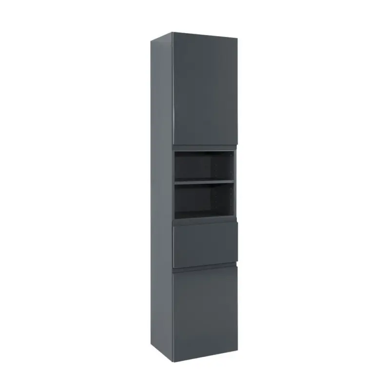 Hochschrank Mit Soft-close Cardiff 40cm, Graphit Dekor