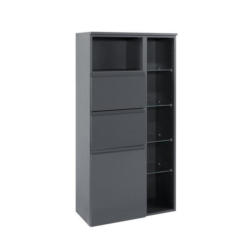 Midischrank Mit Soft-Close Cardiff 65cm, Graphit Dekor