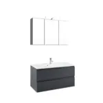 Möbelix Badmöbel-set 2-tlg. Inkl. Led Cardiff B: 100 Cm, Grau