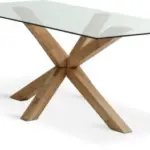 JYSK JYSK Masă AGERBY 90x190 sticlă/stejar natur