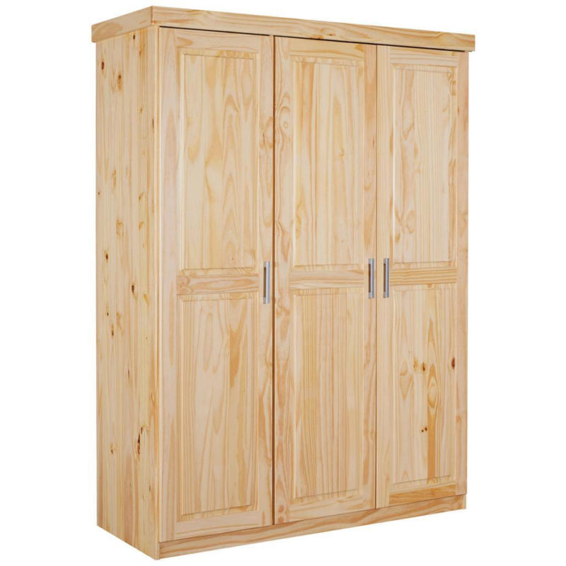 Drehtürenschrank Massiv 140cm Pelle, Kiefer Natur