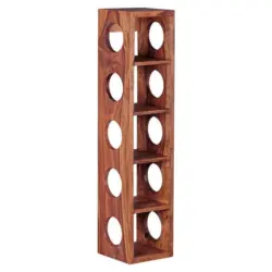 Weinregal Echtholz Sheesham 5 Flaschen Bxh 15x70 Cm