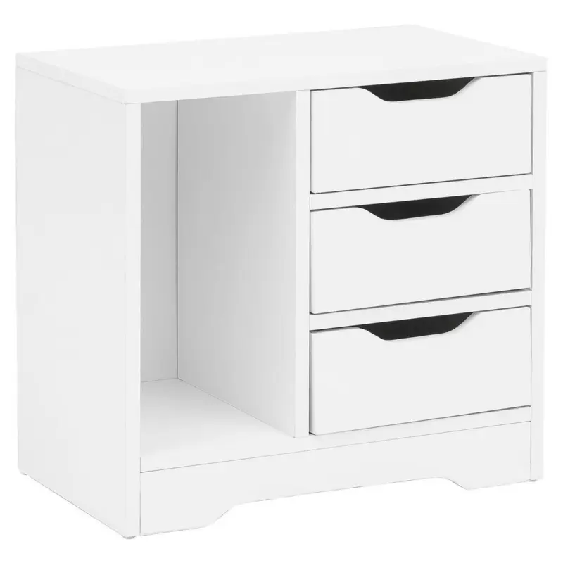 Nachtkästchen Weiß H: 50 Cm