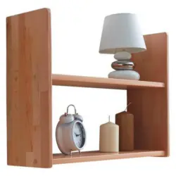 Wandregal Echtholz Massiv Buche Simone 60 cm Natur
