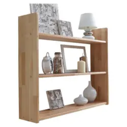 H&auml;ngeregal Simone B: 90 cm Buche Massiv 2 F&auml;cher
