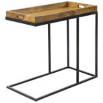 Möbelix Beistelltisch In Tablettform Echtholz Sheesham/schwarz