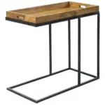 M&ouml;belix Beistelltisch In Tablettform Echtholz Sheesham/schwarz