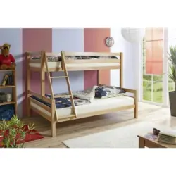 Etagenbett Maxim Buche massiv 140 cm m. Leiter
