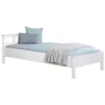 Möbelix Bett Echtholz Massiv 90x200 Merci, Kiefer Weiß